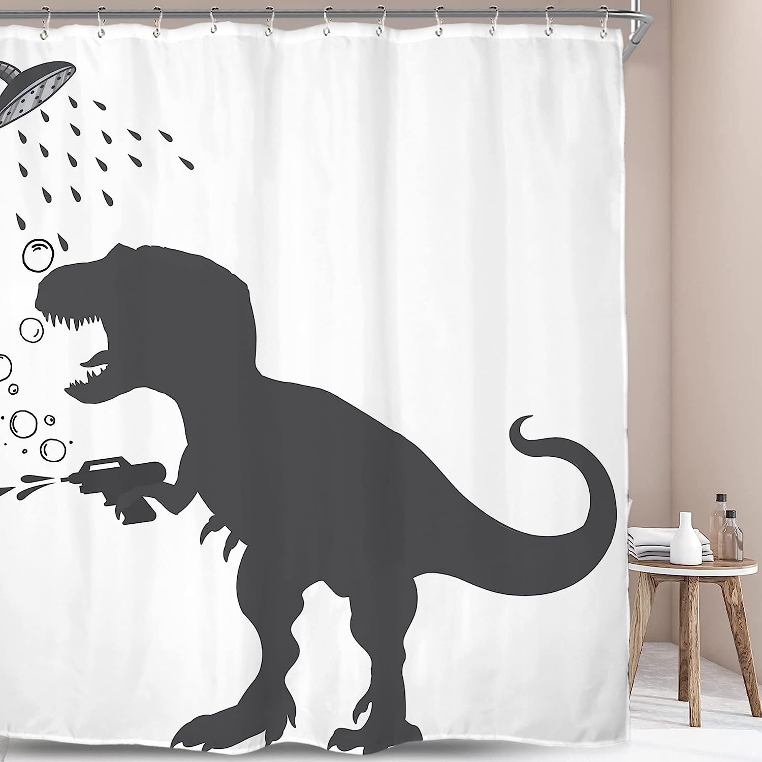 Dinosaur Kids Shower Curtain for a Fun Bathroom