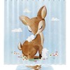 Dinosaur On Bicycle Graphic Design Shower Curtain - Fun And Playful Bathroom Decor