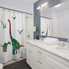Dinosaur Painting Art Shower Curtain For Kid'S Bathroom