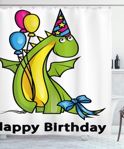 Dinosaur Print Shower Curtain: A Perfect Pick For Kids Bathroom Decor