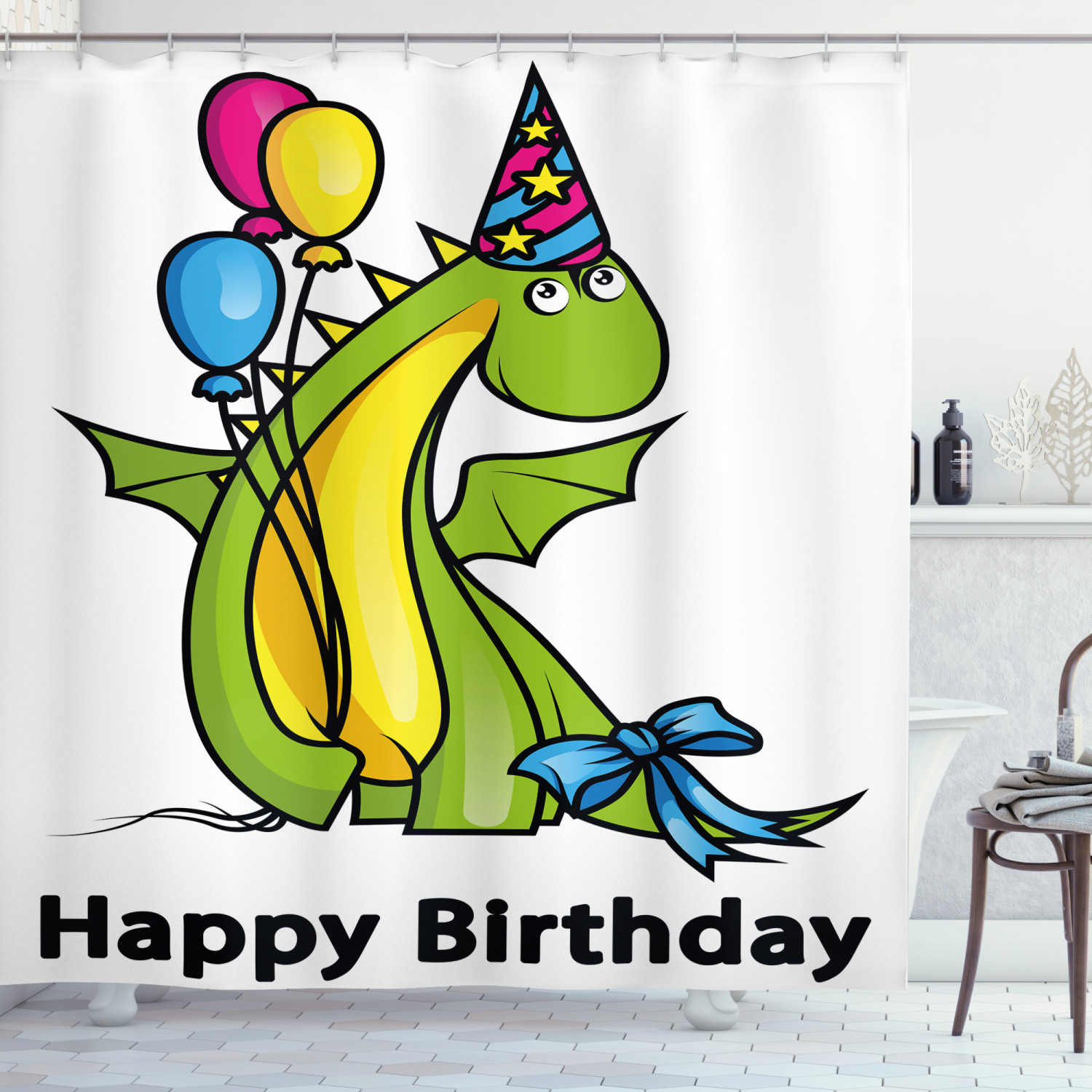 Dinosaur Print Shower Curtain: A Perfect Pick For Kids Bathroom Decor