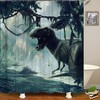 Dinosaur Rage Shower Curtain for a Fun Kids' Bathroom