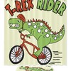 Dinosaur Rider T-Rex Waterproof Shower Curtain for Fun Bathroom Decor