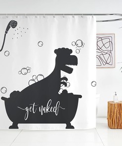 Dinosaur Shower Curtain, Cool Bath Curtain For Kids Boys Girls