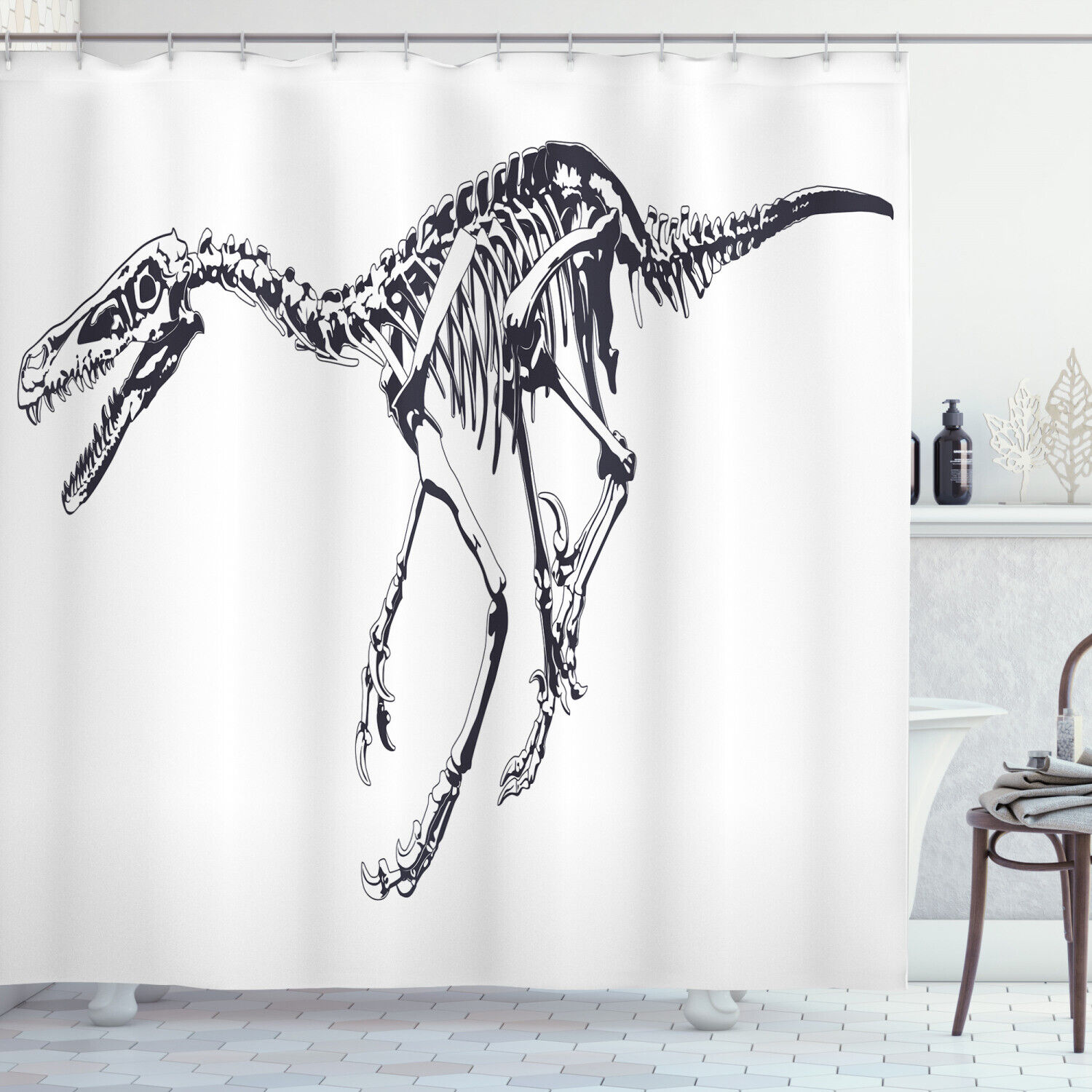 Dinosaur Shower Curtain For A Fun And Prehistoric Bathroom