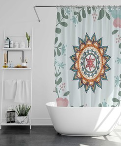 Discover The Beauty Of Summer With This Floral Mandala Shower Curtain