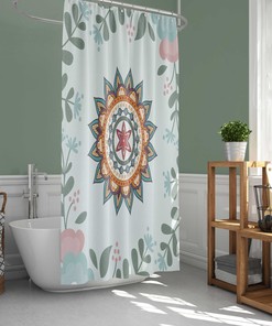 Discover The Beauty Of Summer With This Floral Mandala Shower Curtain