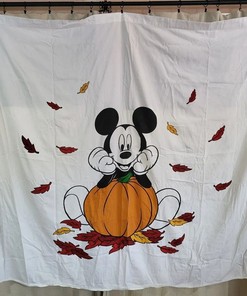 Disney Fall Mickey Mouse Pumpkin Shower Curtain For Festive Homes