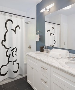 Disney Inspired Home Decor Mickey Shower Curtain, Bathroom Decor for Disney Lovers