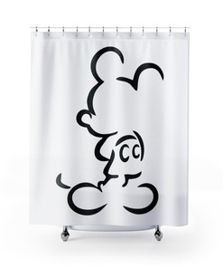 Disney Inspired Home Decor Mickey Shower Curtain, Bathroom Decor for Disney Lovers