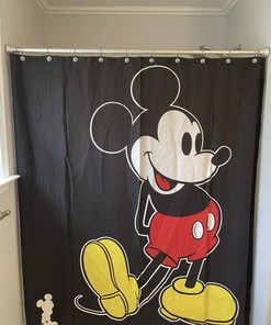 Disney Mickey Mouse Heavy Cloth Colorful Shower Curtain