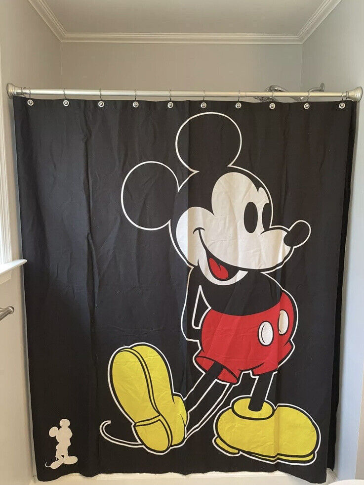 Disney Mickey Mouse Heavy Cloth Colorful Shower Curtain