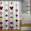 Disney Mickey Mouse Minnie Shower Curtain Hearts Love Anniversary New