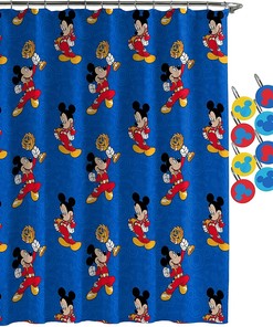Disney Mickey Mouse Trophy Shower Curtain for Disney Fan Bathroom