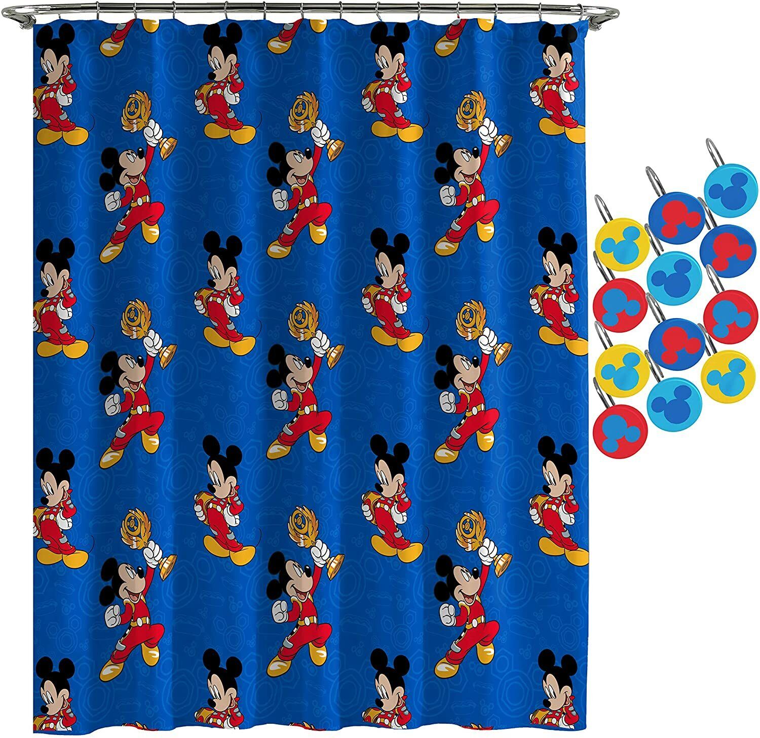 Disney Mickey Mouse Trophy Shower Curtain for Disney Fan Bathroom