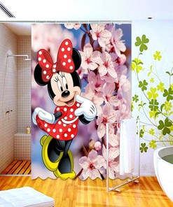 Disney Minnie Mouse Blossom Vintage Bathroom Shower Curtain