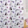 Disney Minnie Mouse Shower Curtain & Set In Pink With Rainbows & Hearts Decor