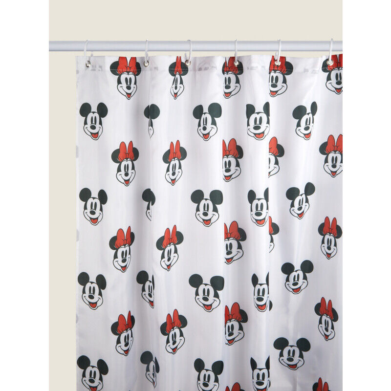 Disney Retro Mickey & Minnie Mouse Colorful Print Shower Curtain - Image 2