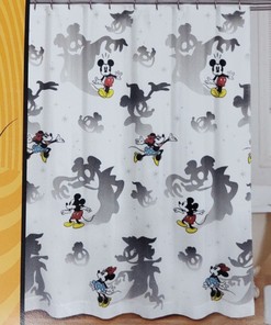 Disney'S Mickey Mouse Halloween Fall Haunted Ghosts Decorative Shower Curtain