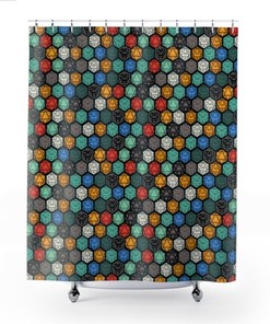 Dnd Dice Gaming Goblincore Dark Academia Adventures Forestcore Fairycore Fantasy Decorative Shower Curtain