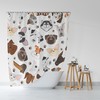 Dog Boho Shower Curtain Printed Bathroom Curtains With Unique Design