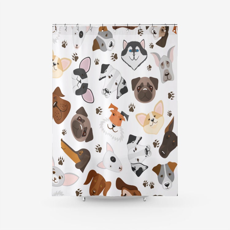 Dog Boho Shower Curtain Printed Bathroom Curtains With Unique Design - Image 2