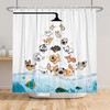 Dog Cartoon Animals Shower Curtain Adorable Kids Bathroom Accessory With Fun Design