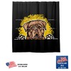Dog De Bordeaux Dog Splash On Black Bathroom Fabric Usa Shower Curtain With Unique And Adorable Design