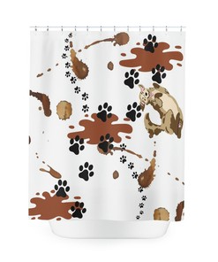 Dog Fun Printed Shower Curtain - Playful Bathroom Decor