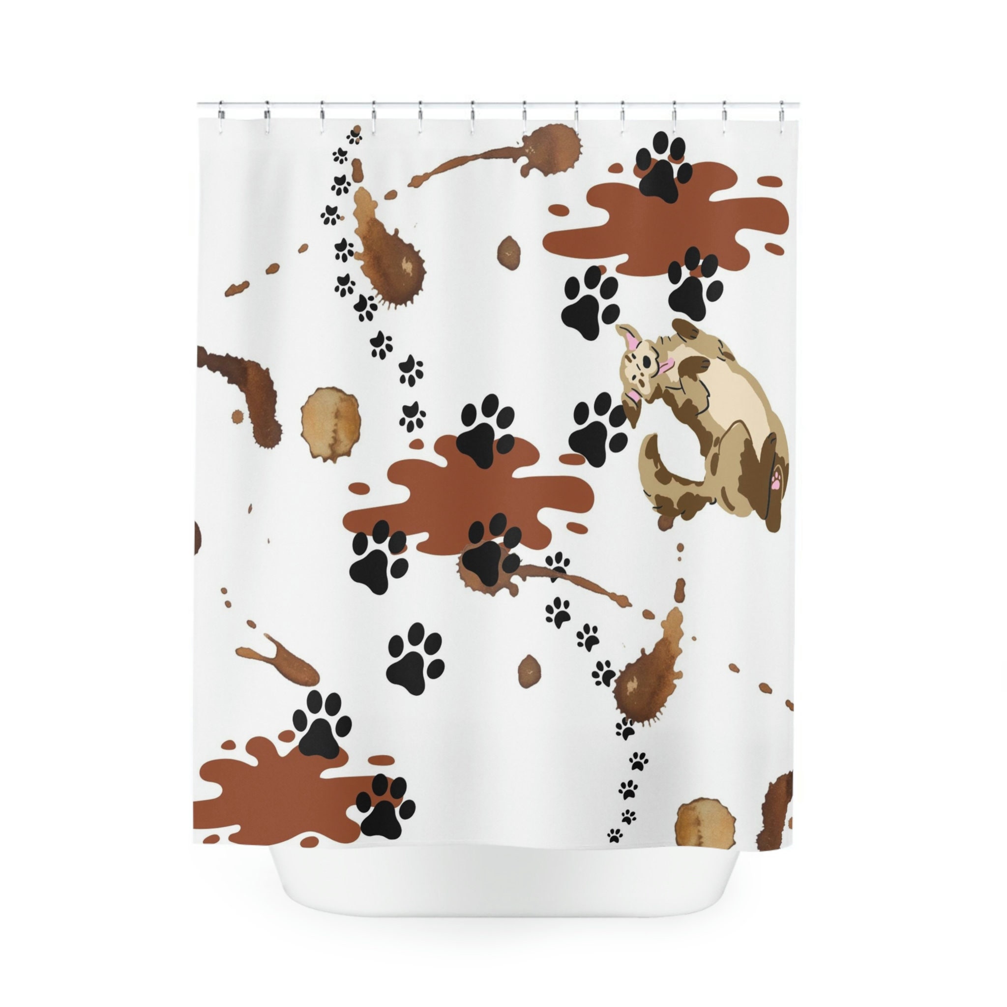Dog Fun Printed Shower Curtain - Playful Bathroom Decor