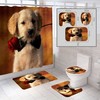 Dog Gentleman Vintage Shower Curtain Set - Unique Bathroom Accessory With Quirky Design
