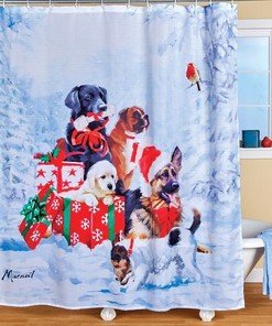 Dog Lover Shower Curtain For Cute Bathroom Charm
