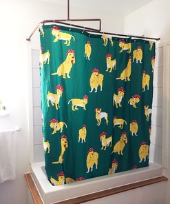 Dog Pattern Water Resistant Shower Curtain: A Playful Addition To Your Bathroom Decor