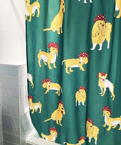 Dog Pattern Water Resistant Shower Curtain: A Playful Addition To Your Bathroom Decor
