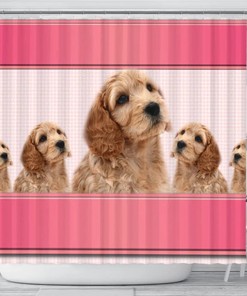 Dog Print Shower Curtain Featuring Cockapoo For Animal Lovers
