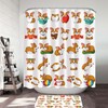 Dog Puppy With Cute And Funny Poses Shower Curtain, Custom Bathroom Decor