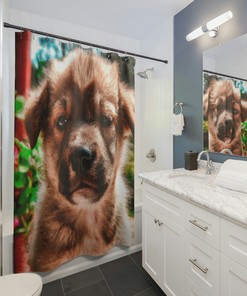 Dog Shower Curtain, Giovanni Frescobaldi Print - Cute Bathroom Decor