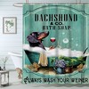 Dog Shower Curtain With Vintage Wood And Bathtub Design - Perfect For Dog Lovers