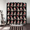 Dog Silhouette Shower Curtain For Animal Lover Bathroom Decor