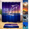 Dolphin Fabric Shower Curtain - Waterproof for Bathroom Decor
