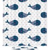 Dolphin Pattern Bathroom Shower Curtain - Waterproof Beach Decor