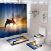 Dolphin Print Shower Curtain Bathroom Cover for a Nautical and Charming Bathroom Decor