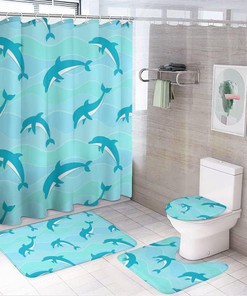 Dolphin Shower Curtain for Bathroom - Elegant Shower Curtains Decor Ideas for Nature Lovers