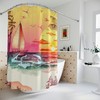 Dolphin Sunset Beach Shower Curtain For A Beach Lover'S Bathroom