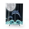 Dolphin Under The Moon Shower Curtain, Modern Bathroom Accessories