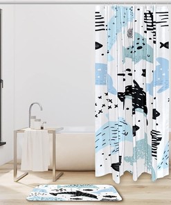 Dolphins Vintage Bathroom Shower Curtains For A Nautical Theme