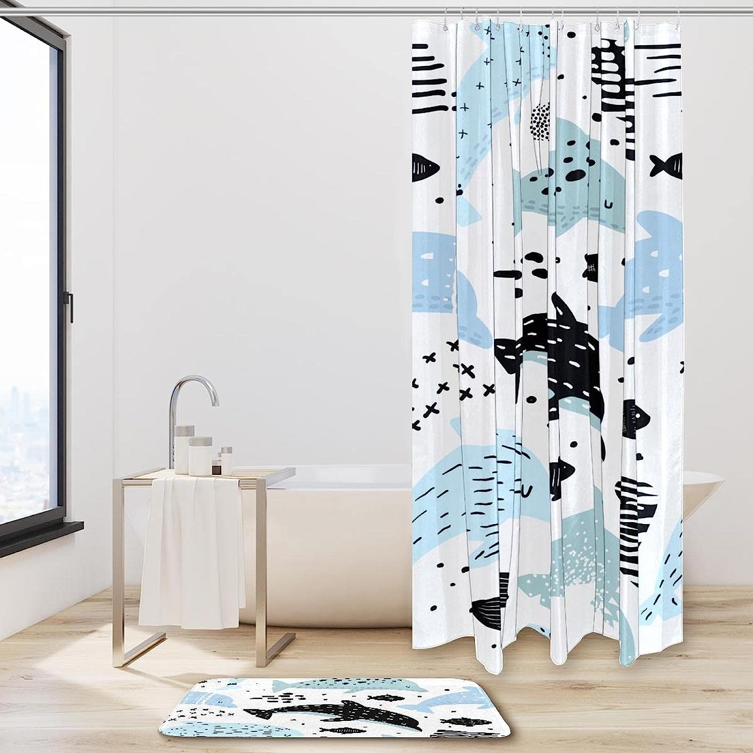 Dolphins Vintage Bathroom Shower Curtains For A Nautical Theme