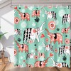 Doodle Cartoon Elephant Shower Curtain for Kids Bathroom Fabric Home Decor 