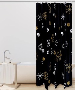 Dot Snowflakes Best Shower Curtain for Bathroom Decor