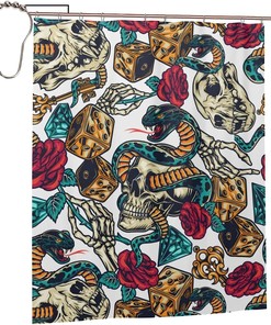 Dragon Girl Art Shower Curtain - Water-resistant Fabric Bathroom Decor